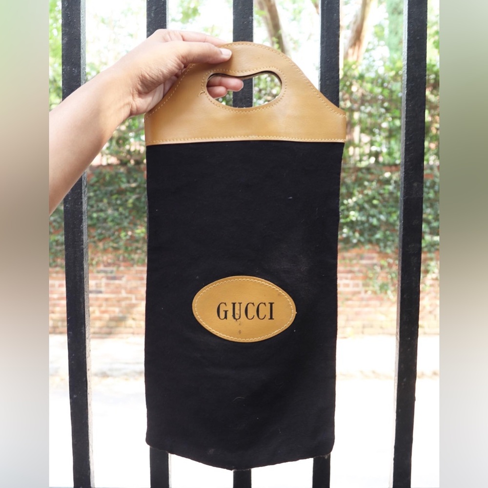 A vintage Gucci dust bag